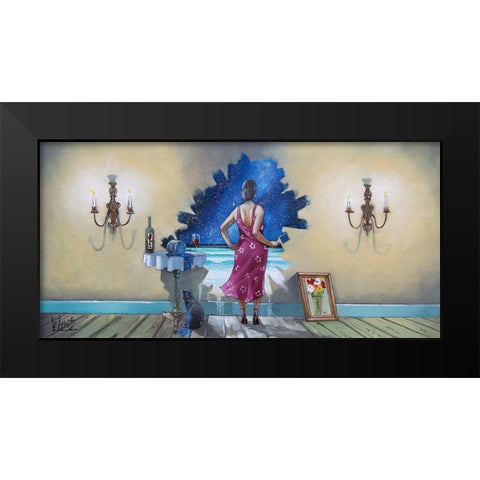 When I Dream I Black Modern Wood Framed Art Print by West, Ronald