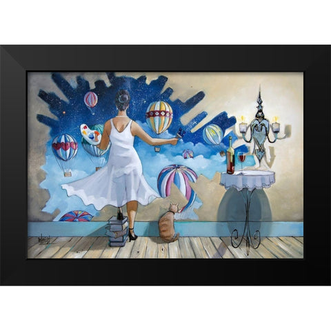 When I Dream II Black Modern Wood Framed Art Print by West, Ronald