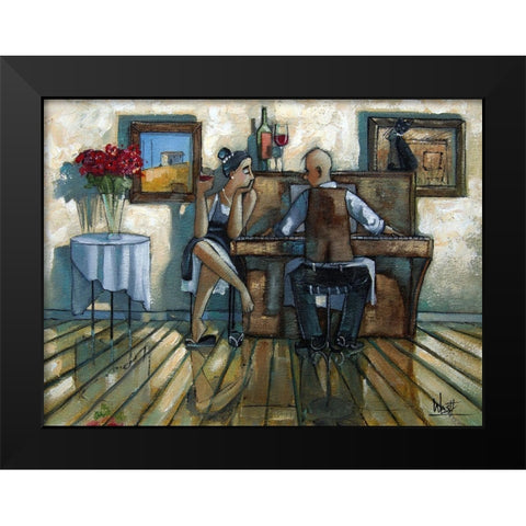 Last Song II Black Modern Wood Framed Art Print by West, Ronald