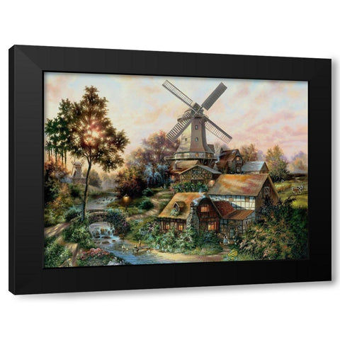 The Lights of Home Black Modern Wood Framed Art Print by Strubel, Klaus