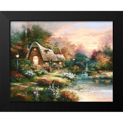 Country Quiet Black Modern Wood Framed Art Print by Lee, James