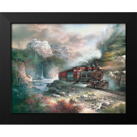 Rio Grande Express Black Modern Wood Framed Art Print by Lee, James