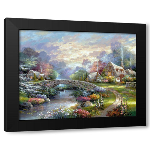 Springtime Glory Black Modern Wood Framed Art Print with Double Matting by Lee, James