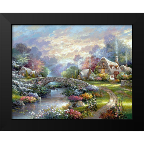 Springtime Glory Black Modern Wood Framed Art Print by Lee, James