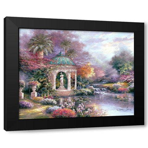 Graceful Guardian Black Modern Wood Framed Art Print with Double Matting by Lee, James