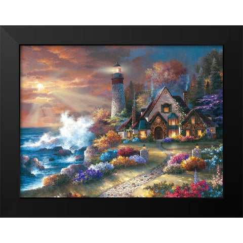 Guardian of Light Black Modern Wood Framed Art Print by Lee, James