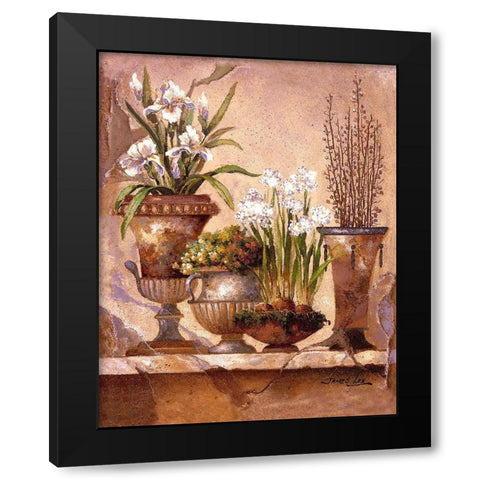 Floral Elegance 2 Black Modern Wood Framed Art Print by Lee, James