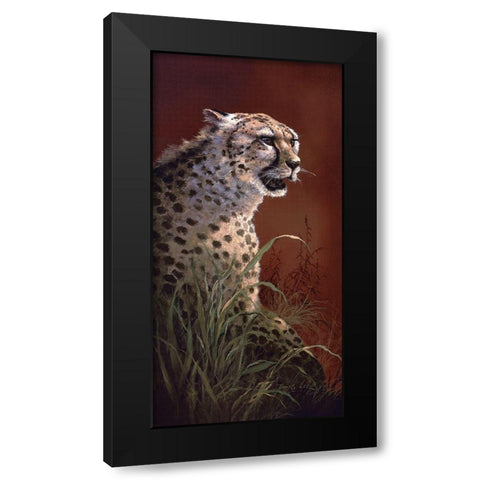 The Silent Hunter Black Modern Wood Framed Art Print with Double Matting by Lee, James