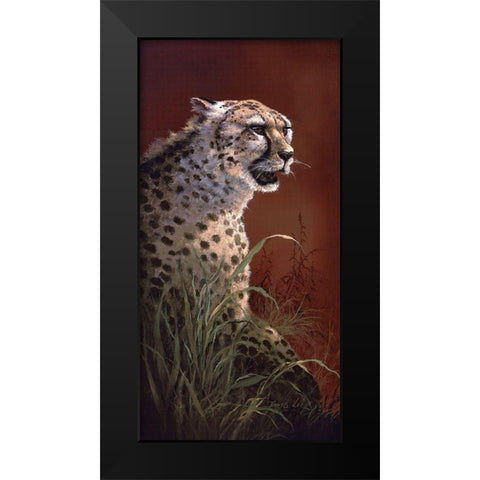 The Silent Hunter Black Modern Wood Framed Art Print by Lee, James