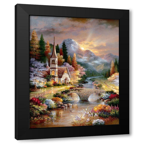 Early Service Black Modern Wood Framed Art Print by Lee, James
