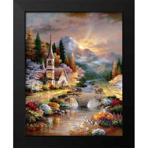 Early Service Black Modern Wood Framed Art Print by Lee, James