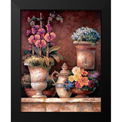 Victorian Blossoms I Black Modern Wood Framed Art Print by Lee, James