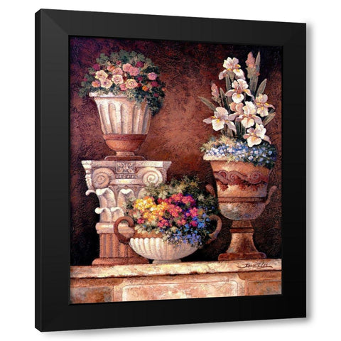 Victorian Blossoms II Black Modern Wood Framed Art Print with Double Matting by Lee, James