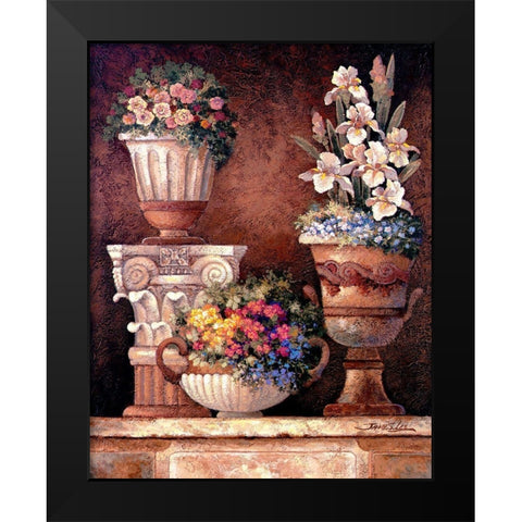 Victorian Blossoms II Black Modern Wood Framed Art Print by Lee, James