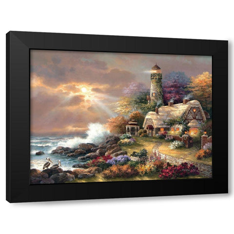 Heavens Light Black Modern Wood Framed Art Print by Lee, James