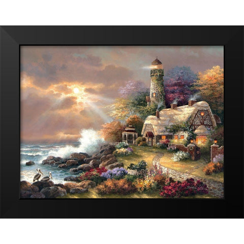 Heavens Light Black Modern Wood Framed Art Print by Lee, James