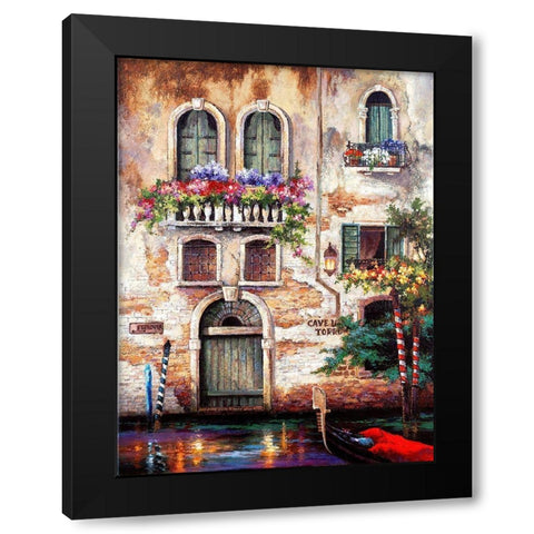 Door to Italy Black Modern Wood Framed Art Print with Double Matting by Lee, James