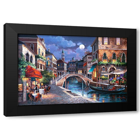 Streets of Venice II Black Modern Wood Framed Art Print by Lee, James