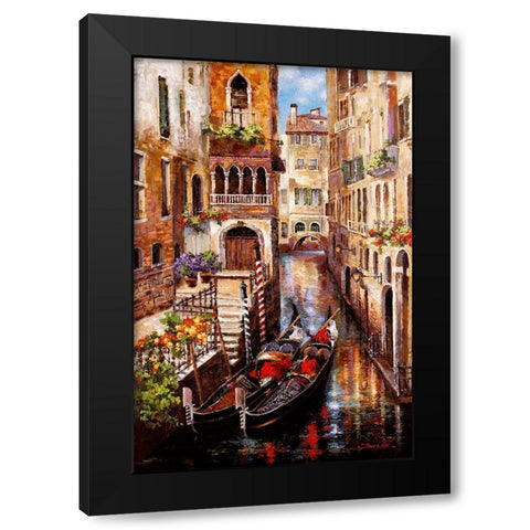 Italian Love Story Black Modern Wood Framed Art Print with Double Matting by Lee, James
