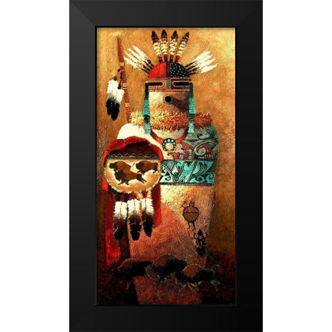 Indian Story III Black Modern Wood Framed Art Print by Lee, James