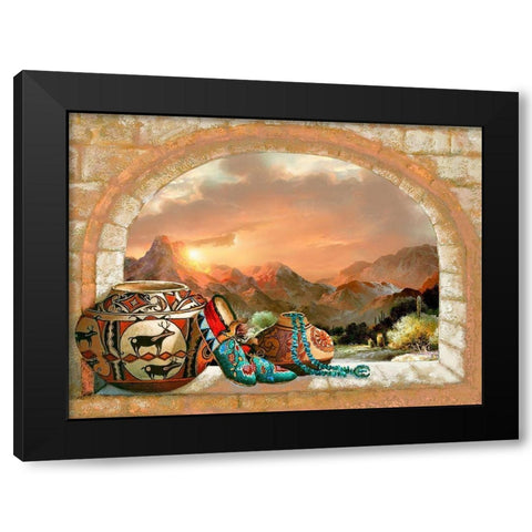 Pottery Arch Black Modern Wood Framed Art Print by Lee, James