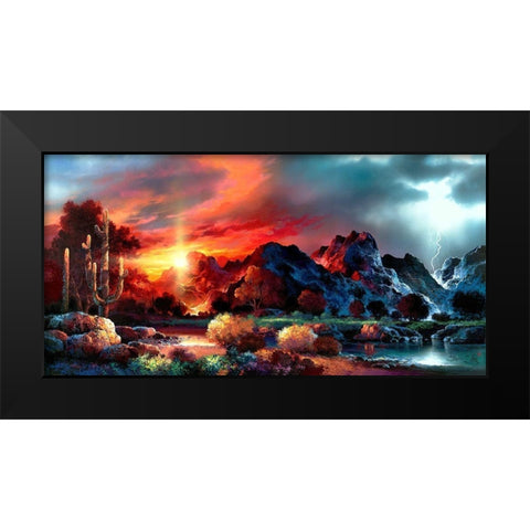 Sunset Spectacular Black Modern Wood Framed Art Print by Lee, James