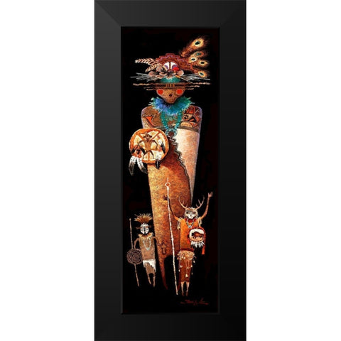 Indian Story II Black Modern Wood Framed Art Print by Lee, James