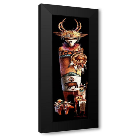 Indian Story I Black Modern Wood Framed Art Print with Double Matting by Lee, James