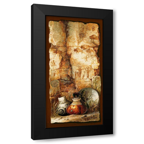 Pottery Wall Black Modern Wood Framed Art Print by Lee, James