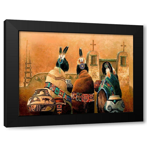 Mission Trio Black Modern Wood Framed Art Print with Double Matting by Lee, James