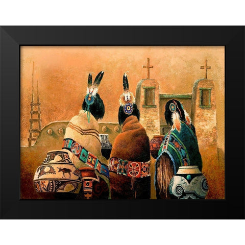 Mission Trio Black Modern Wood Framed Art Print by Lee, James