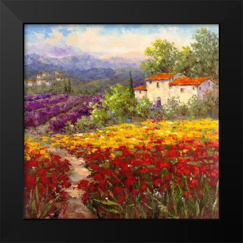 Fleur Du Pays II Black Modern Wood Framed Art Print by Hulsey