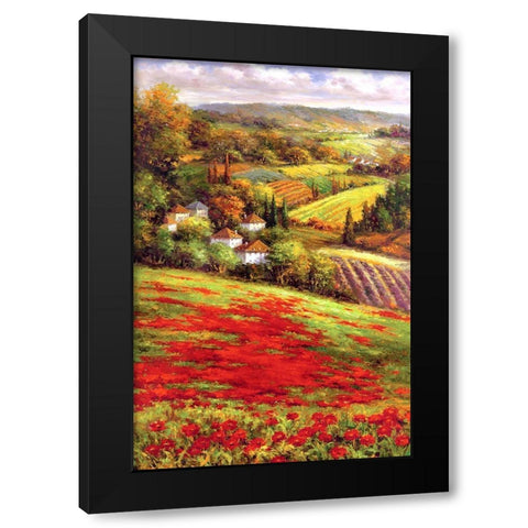 Valley View II Black Modern Wood Framed Art Print with Double Matting by Hulsey