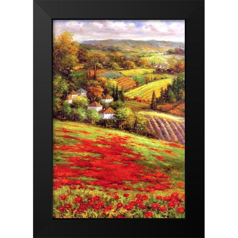 Valley View II Black Modern Wood Framed Art Print by Hulsey