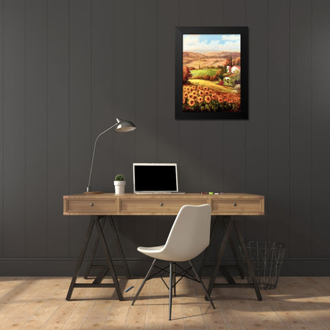 Italian Country Side Black Modern Wood Framed Art Print by Hulsey