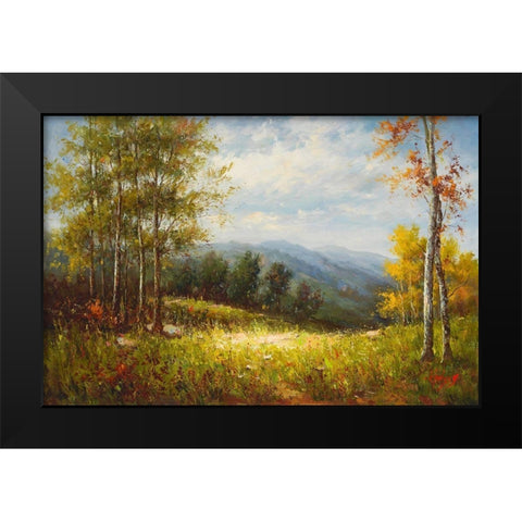 Apra il Vicolo Black Modern Wood Framed Art Print by Hulsey