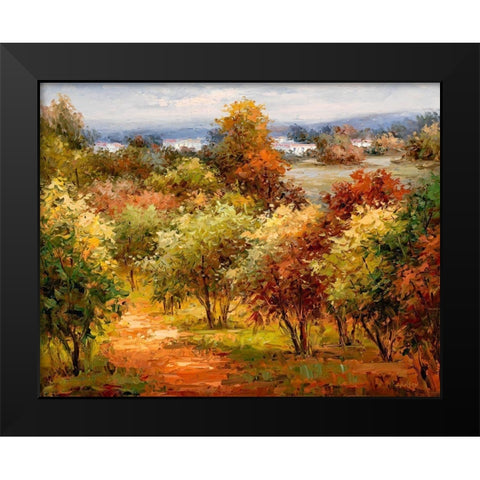 Autumn Colors I Black Modern Wood Framed Art Print by Hulsey
