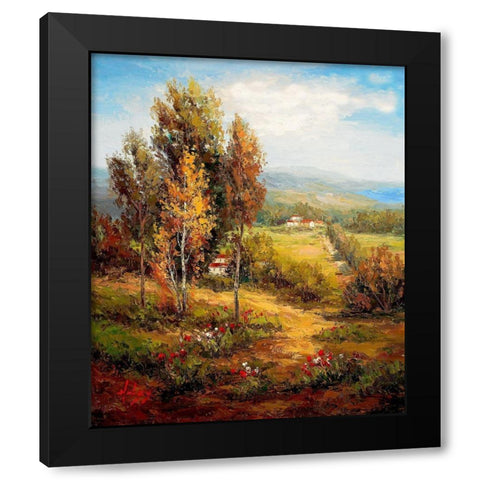 Road to Home Black Modern Wood Framed Art Print with Double Matting by Hulsey