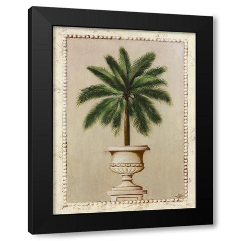 Palm Appeal I Black Modern Wood Framed Art Print by Welby