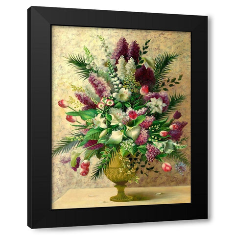 Floral Expressions III Black Modern Wood Framed Art Print by Welby