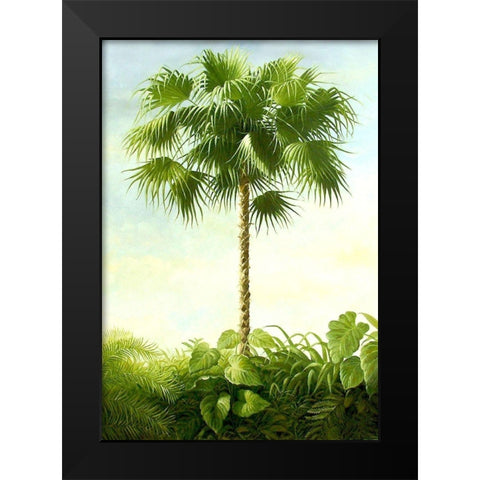 Palm I Black Modern Wood Framed Art Print by Welby