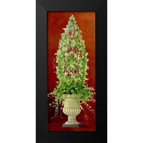 Ivy Topiary I Black Modern Wood Framed Art Print by Welby