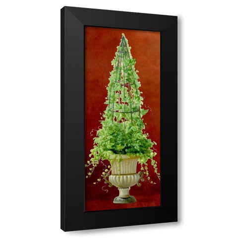 Ivy Topiary II Black Modern Wood Framed Art Print with Double Matting by Welby