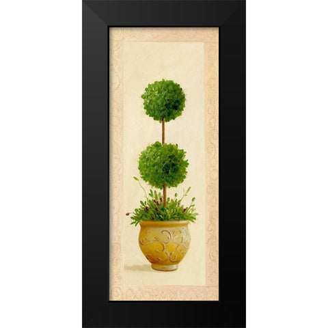 Ball Topiary II Black Modern Wood Framed Art Print by Welby