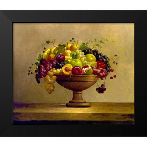 Fruit Bowl I Black Modern Wood Framed Art Print by Welby