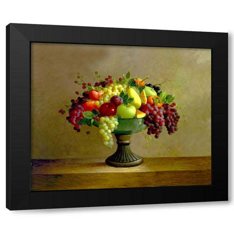 Fruit Bowl II Black Modern Wood Framed Art Print by Welby