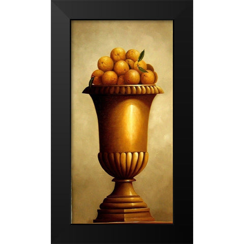 Orange Sunrise Black Modern Wood Framed Art Print by Welby