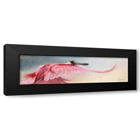 Wingspread Spoonbill Black Modern Wood Framed Art Print with Double Matting by Campbell, Robert