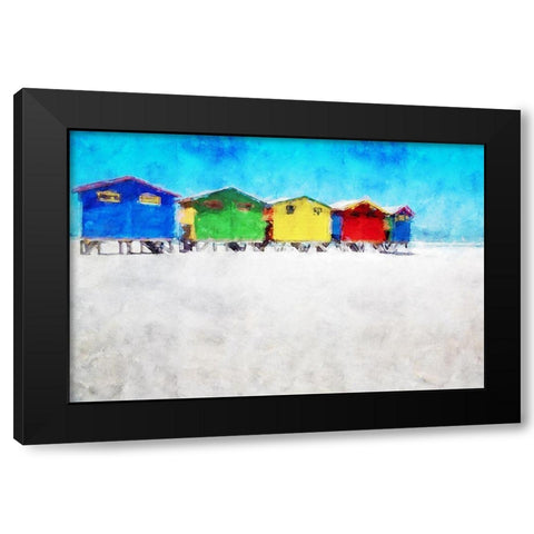 Coastal Series #34 Black Modern Wood Framed Art Print with Double Matting by Curinga, Kim