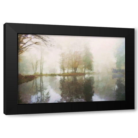 Misy Series #4 Black Modern Wood Framed Art Print by Curinga, Kim